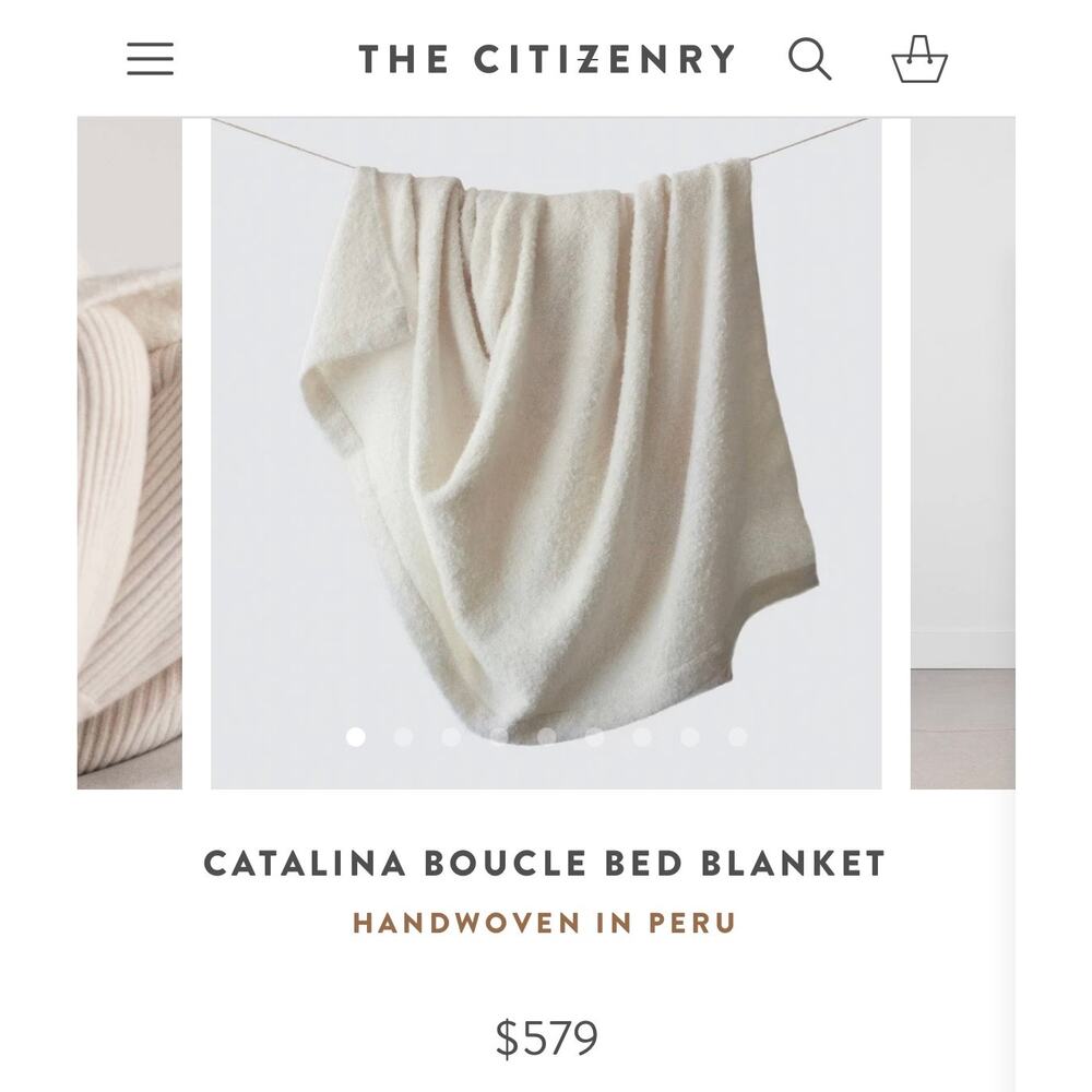 The Citizenry Catalina Boucle Bed Blanket